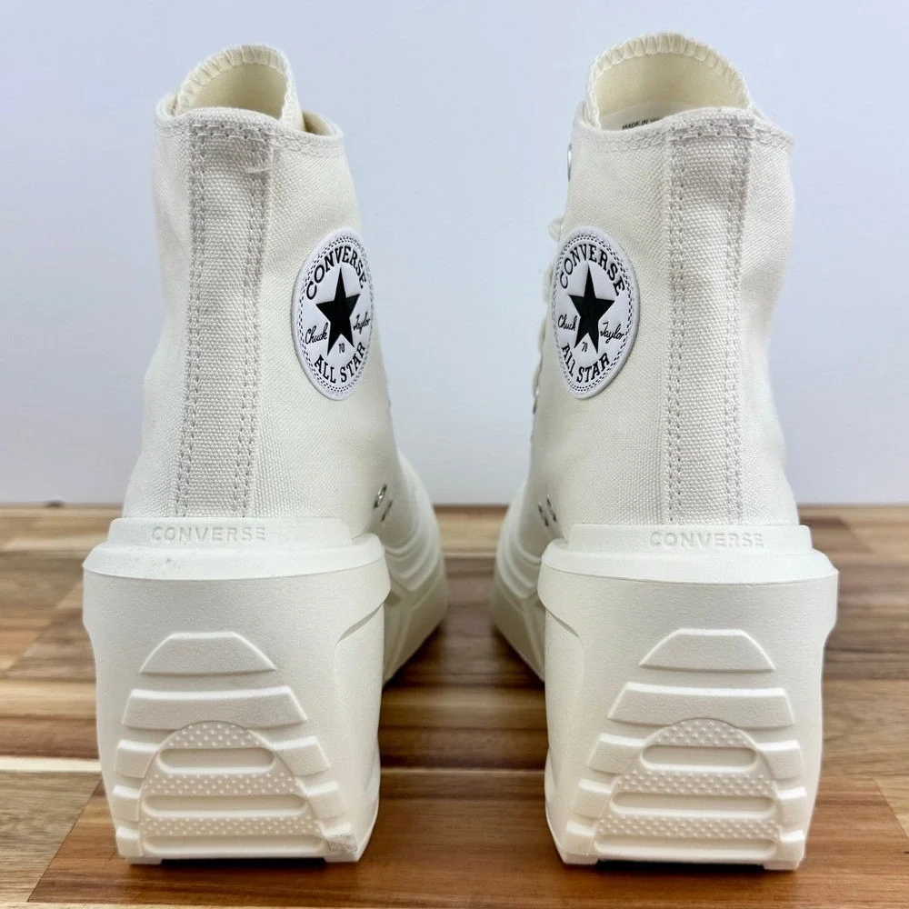 NEW Converse Chuck 70 De Luxe Wedge Heels White Platform Canvas High Top Shoes